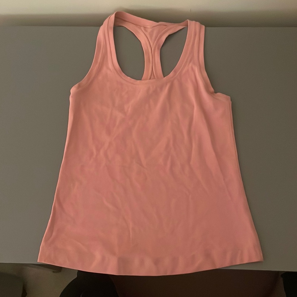 Lululemon light pink size 2 racer back cropped tank top